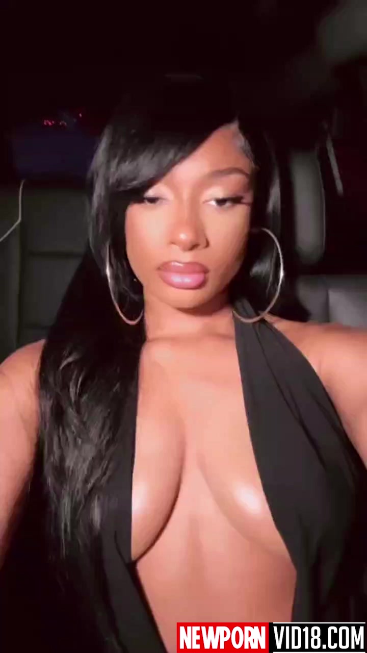 Megan Thee Stallion showing off her big breasts in car!!!