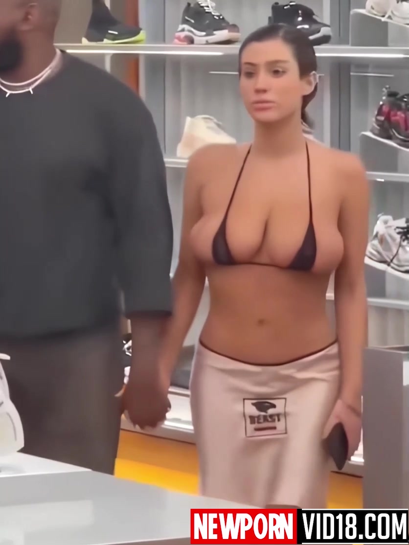 Bianca Censori  video showing off her big breasts!!!