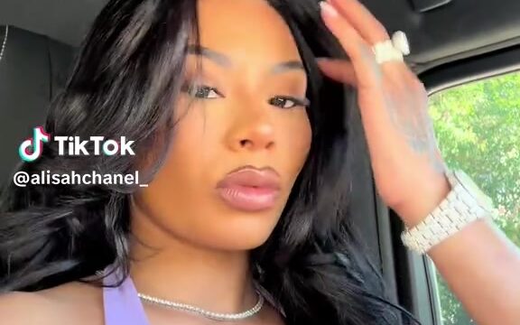 Alisah Chanel Showing Off Her Big Breasts In Car