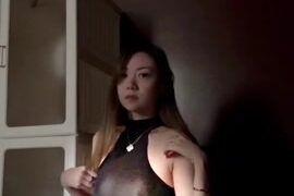 FanFan Nude Shows Off Her Nipples In A See-Through Dress